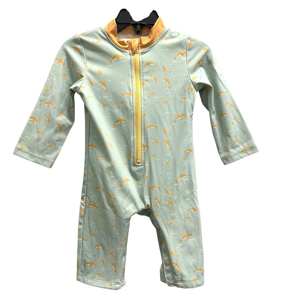 Mori Baby Dolphin One-Piece UPF 50+ Rashguard Beach Summer Size 9-12 Months